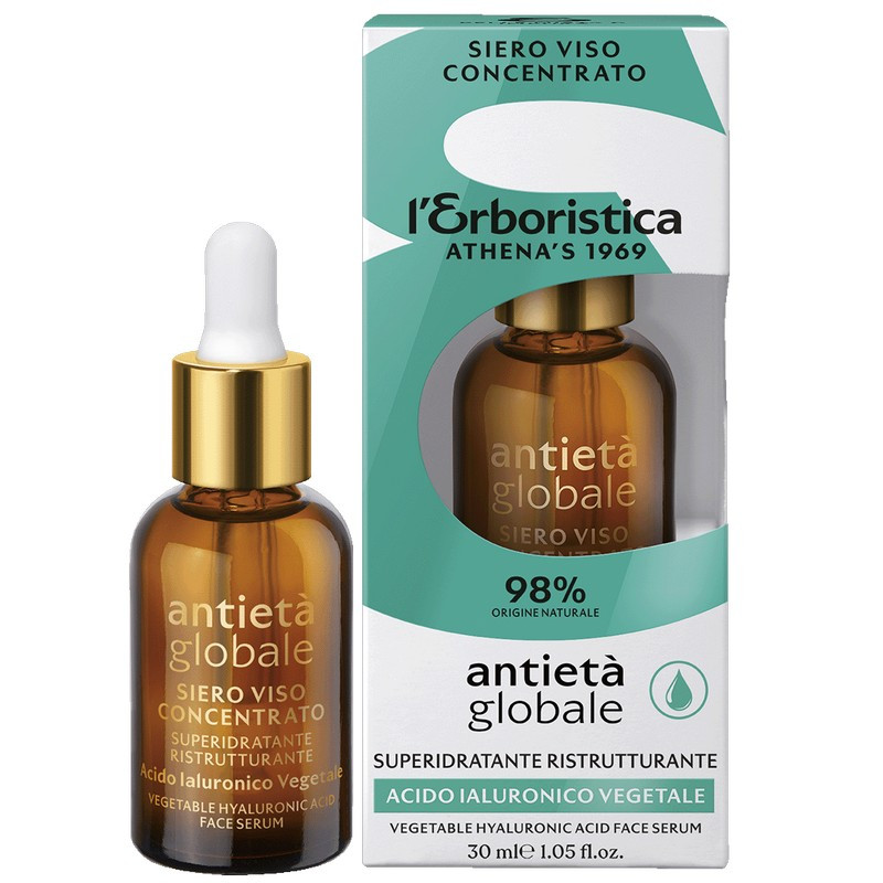 Erboristica Antieta Globale skoncentrowane serum do twarzy z kwasem hialuronowym 30ml Erboristica Antieta Globale skoncentrowane serum do twarzy z kwasem hialuronowym 30ml