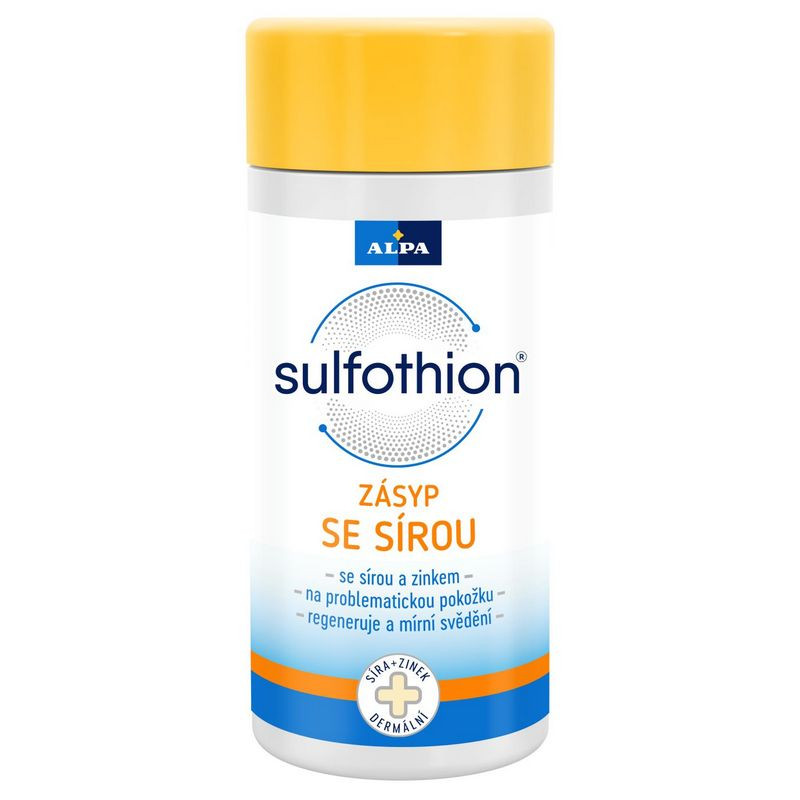 ALPA SULFOTHION zasypka siarkowa na swędzącą skórę 100g. ALPA SULFOTHION zasypka siarkowa na swędzącą skórę 100g.