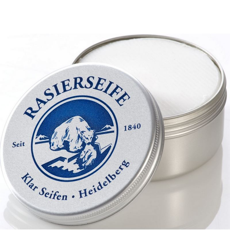 Klar Seifen SANDALWOOD Drzewo Sandałowe mydło do golenia w tyglu 110g