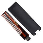 Grzebień męski KENT NU22 w skórzanym etui