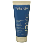 Erboristica Uomo ACTIVE Kofeina męski szampon i żel pod prysznic 2w1 200ml (niebieska tubka)