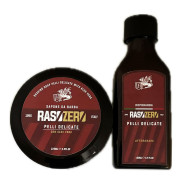 Zestaw DUO RasoZero Delicate Aloe Vera mydło w tyglu i aftershave (czerwony)