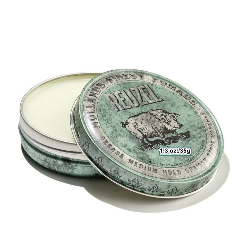 Reuzel Zielona woskowa pomada do włosów średnie utrwalenie 35g (mała) Reuzel Zielona woskowa pomada do włosów średnie utrwalenie 35g (mała)