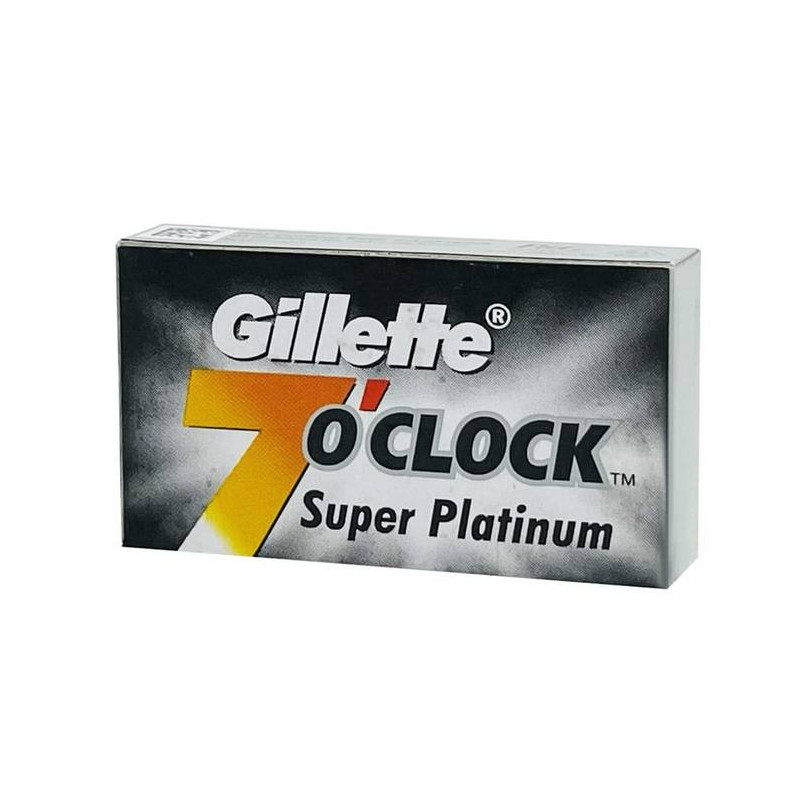 Żyletki Gillette 7 o'clock Super Platinum (czarne) 5 sztuk Żyletki Gillette 7 o'clock Super Platinum (czarne) 5 sztuk