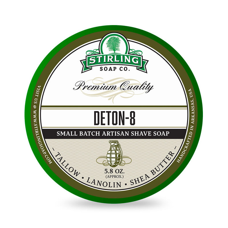 Stirling deton-8 mydło do golenia w tyglu 170ml Stirling deton-8 mydło do golenia w tyglu 170ml