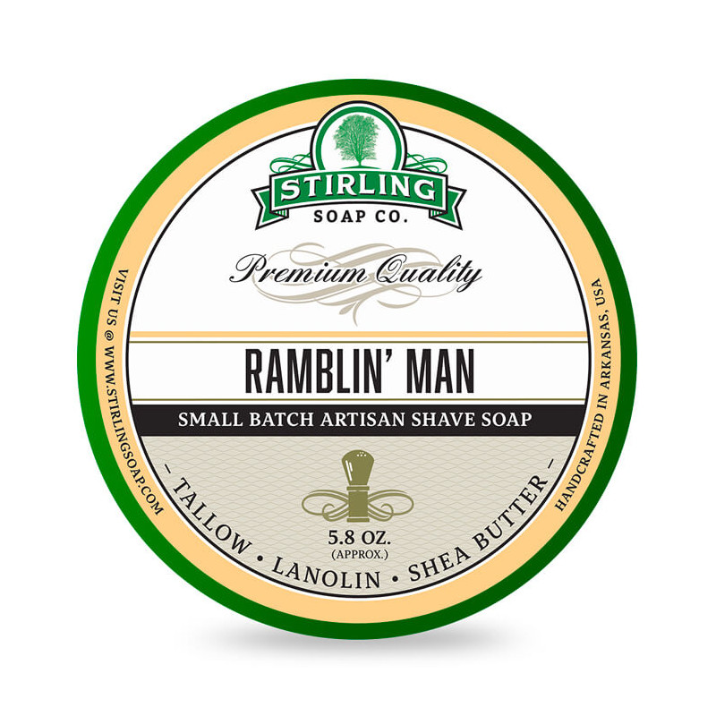 Stirling Rambling Man mydło do golenia w tyglu 170ml Stirling Rambling Man mydło do golenia w tyglu 170ml