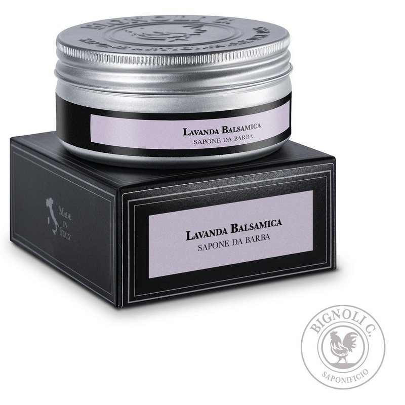 Saponificio Bignoli Mydło do golenia w kremie lavanda balsamica, tygiel 175 g Saponificio Bignoli Mydło do golenia w kremie lavanda balsamica, tygiel 175 g