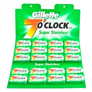 Żyletki Gillette 7 o`clock Super Stainless (zielone) 100 sztuk