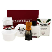 Białe Proraso i pędzel borsuk Semogue Pharo zestaw do golenia z miseczką