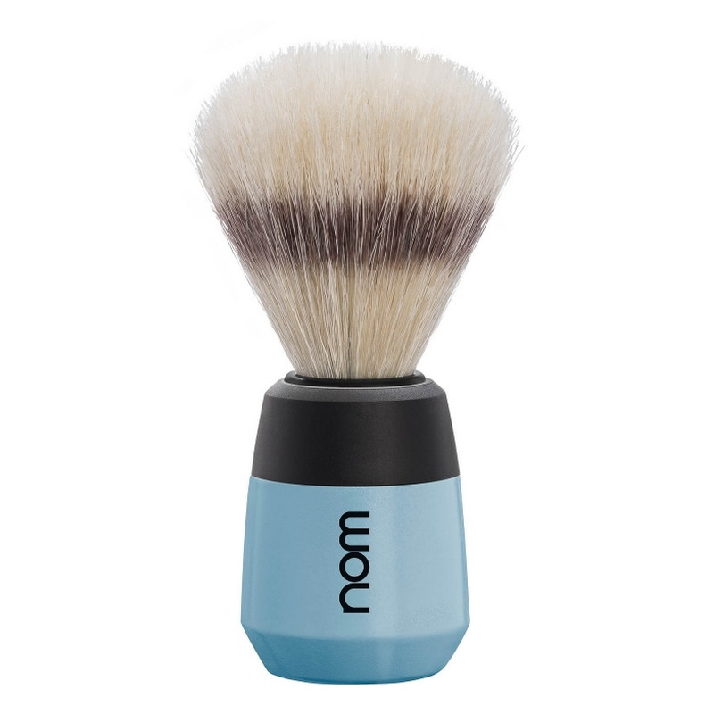 Pędzel do golenia nom MAX 41FJ, naturalna szczecina, niebieski