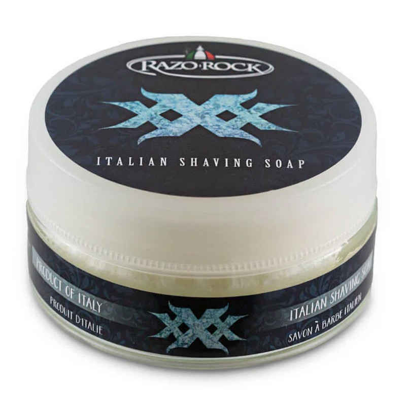 RazoRock XXX Błękitny Mentol i Italian Cologne mydło do golenia w tyglu 200ml