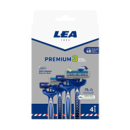 LEA PREMIUM 3 jednorazowe maszynki 3 ostrza 4szt (karton)