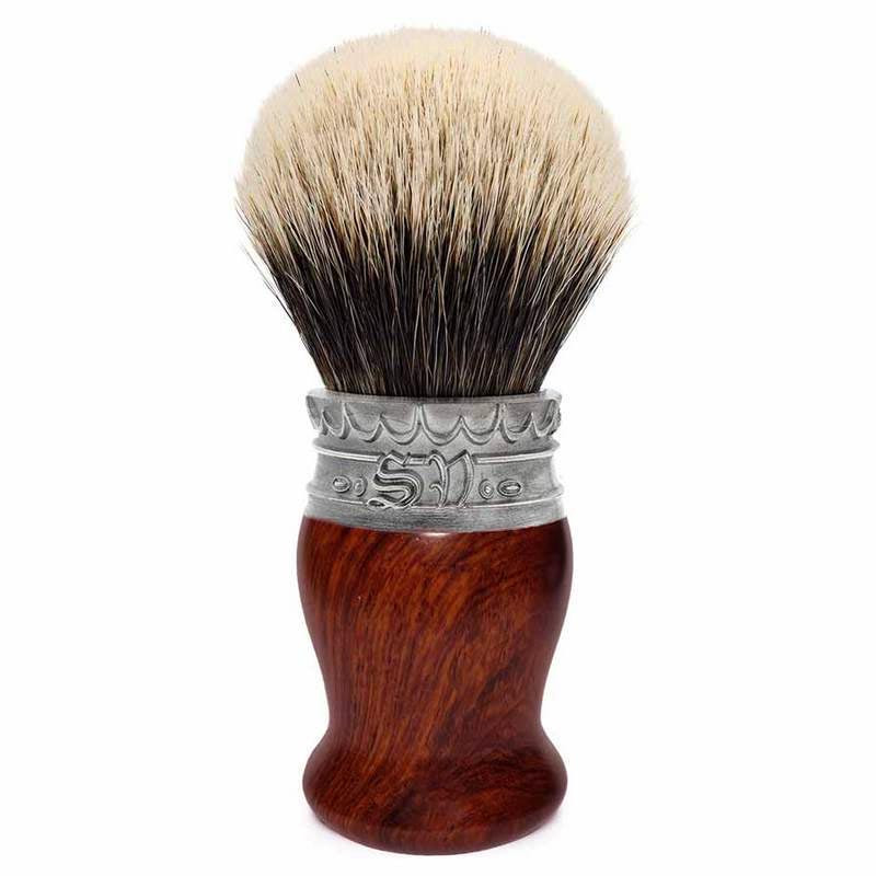 Saponificio Varesino pędzel do golenia Cocobolo, górski biały borsuk (two band)
