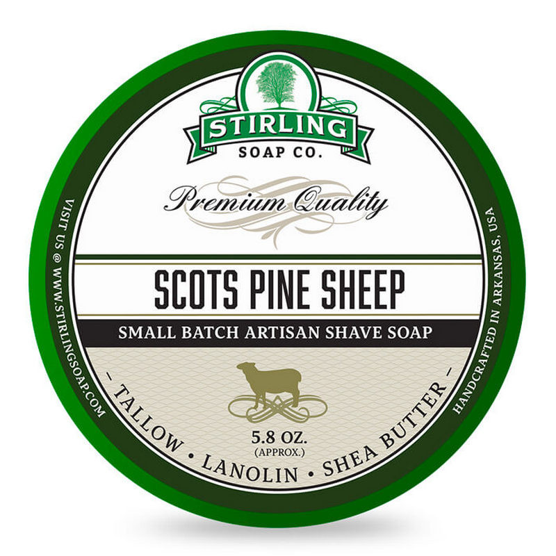 Stirling Scots Pine Sheep mydło do golenia w tyglu 170ml