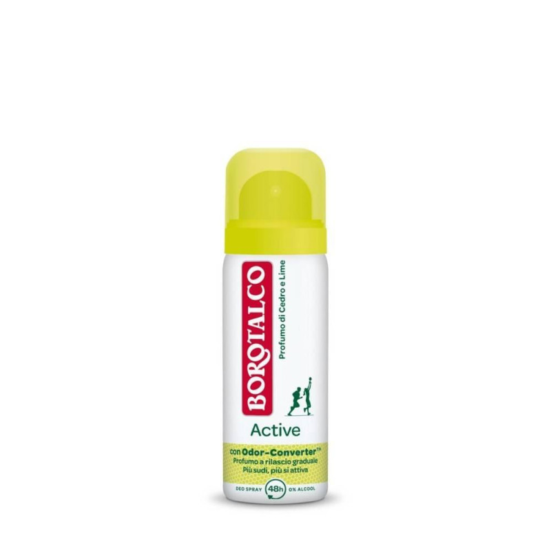 Borotalco Active Cedro Lime 48h mini deo spray (żółty) 50ml