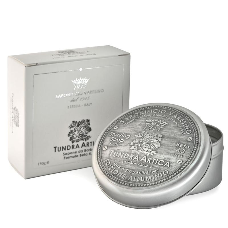 Saponificio Varesino mydło do golenia Tundra Artica 4.3 w srebrnym tyglu 150g