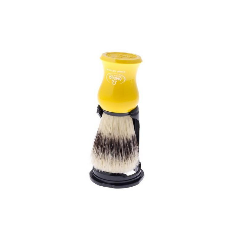 Pędzel do golenia Omega 80265YE, naturalna szczecina, żółty